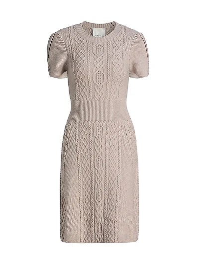 Cable-Knit Tulip Dress