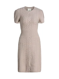 Cable-Knit Tulip Dress
