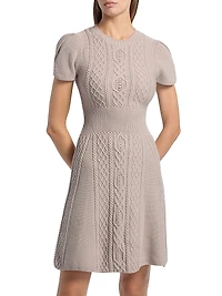 Cable-Knit Tulip Dress