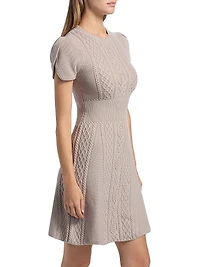 Cable-Knit Tulip Dress