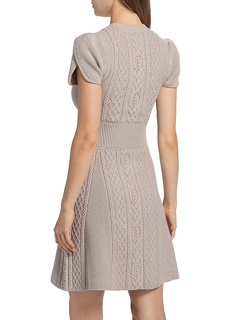 Cable-Knit Tulip Dress
