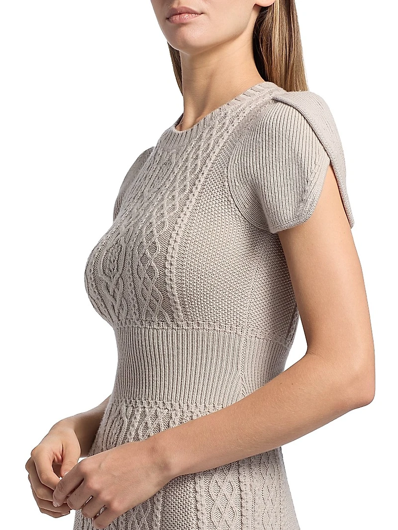 Cable-Knit Tulip Dress
