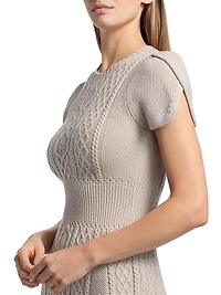 Cable-Knit Tulip Dress