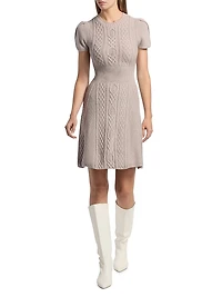 Cable-Knit Tulip Dress