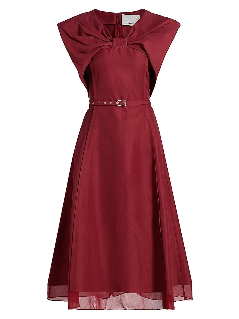 Draped Bow Cocktail Dress