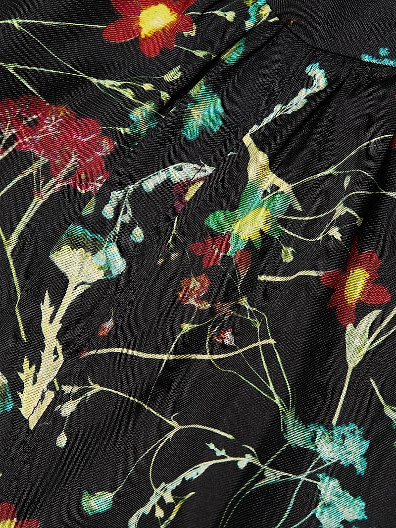 Bliss Floral Silk Fit & Flare Midi-Dress