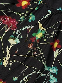 Bliss Floral Silk Fit & Flare Midi-Dress