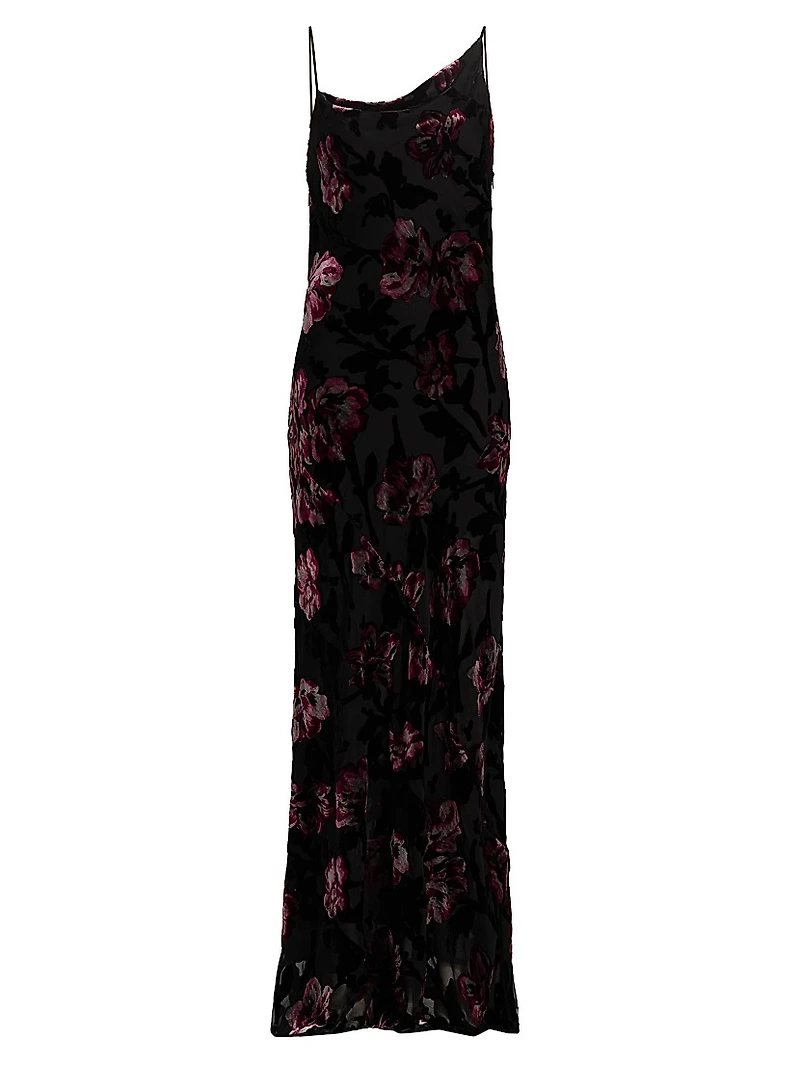 Alenoy Floral Velvet Gown