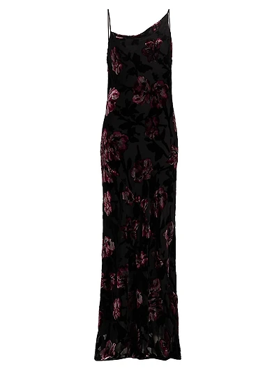 Alenoy Floral Velvet Gown