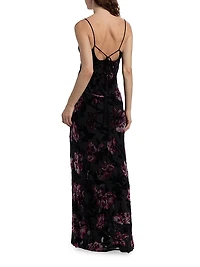 Alenoy Floral Velvet Gown