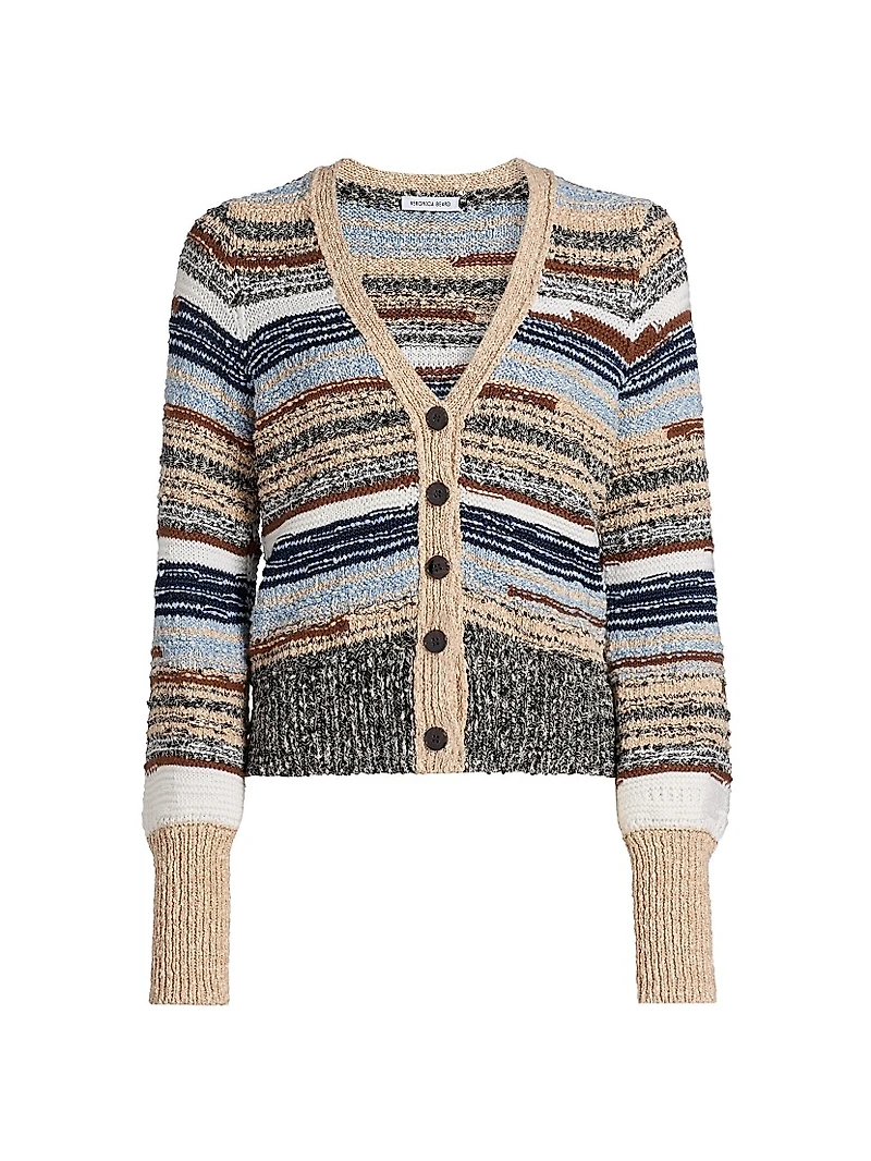 Cecily Striped Cotton Cardigan