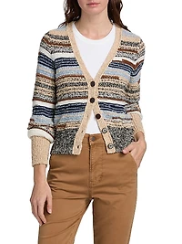Cecily Striped Cotton Cardigan