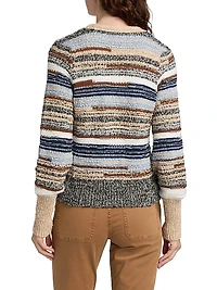 Cecily Striped Cotton Cardigan