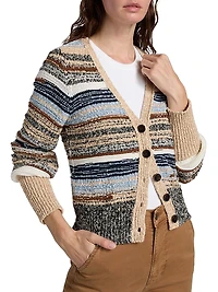 Cecily Striped Cotton Cardigan