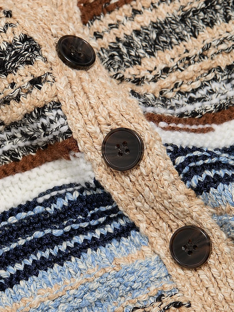 Cecily Striped Cotton Cardigan