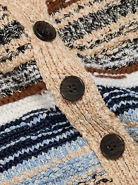 Cecily Striped Cotton Cardigan