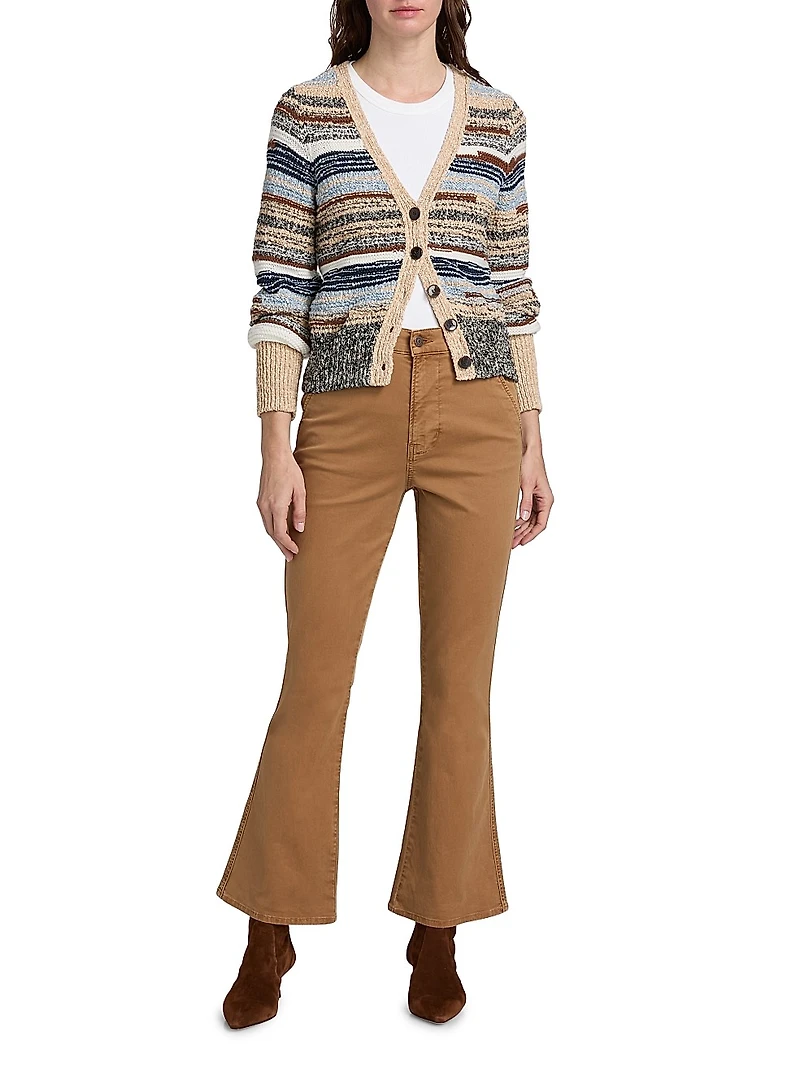 Cecily Striped Cotton Cardigan