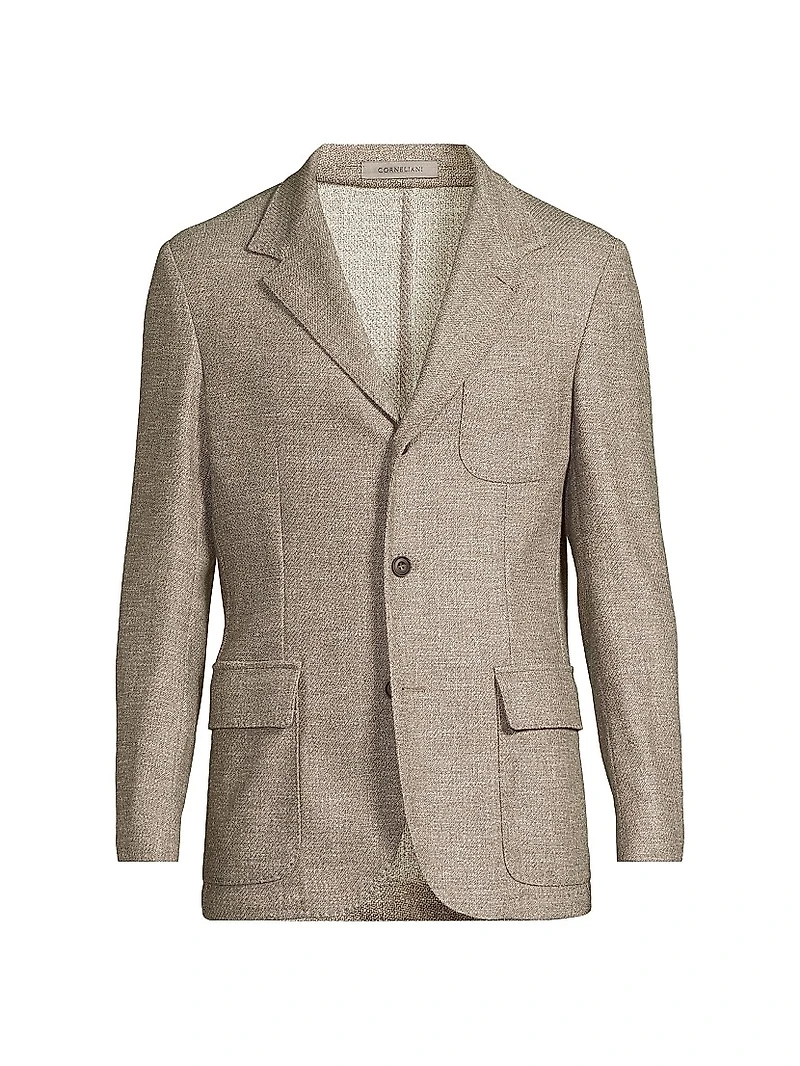 Virgin Wool-Blend Blazer