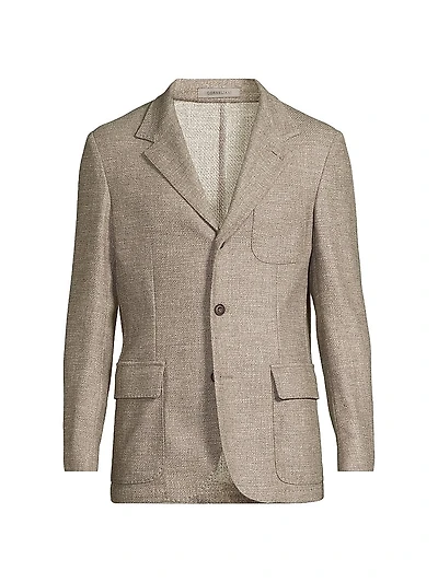 Virgin Wool-Blend Blazer