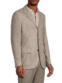 Virgin Wool-Blend Blazer