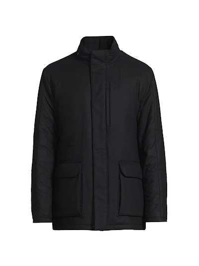 Cashmere-Nylon Car Coat