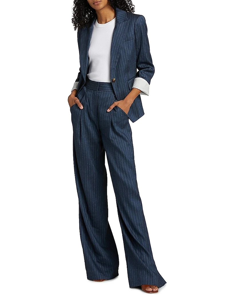 Rimini High-Rise Linen-Blend Pants