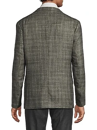 Plaid Wool-Silk-Cashmere Sport Coat