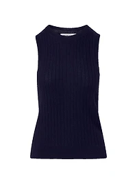 Jerrel Rib-Knit Merino Wool Tank