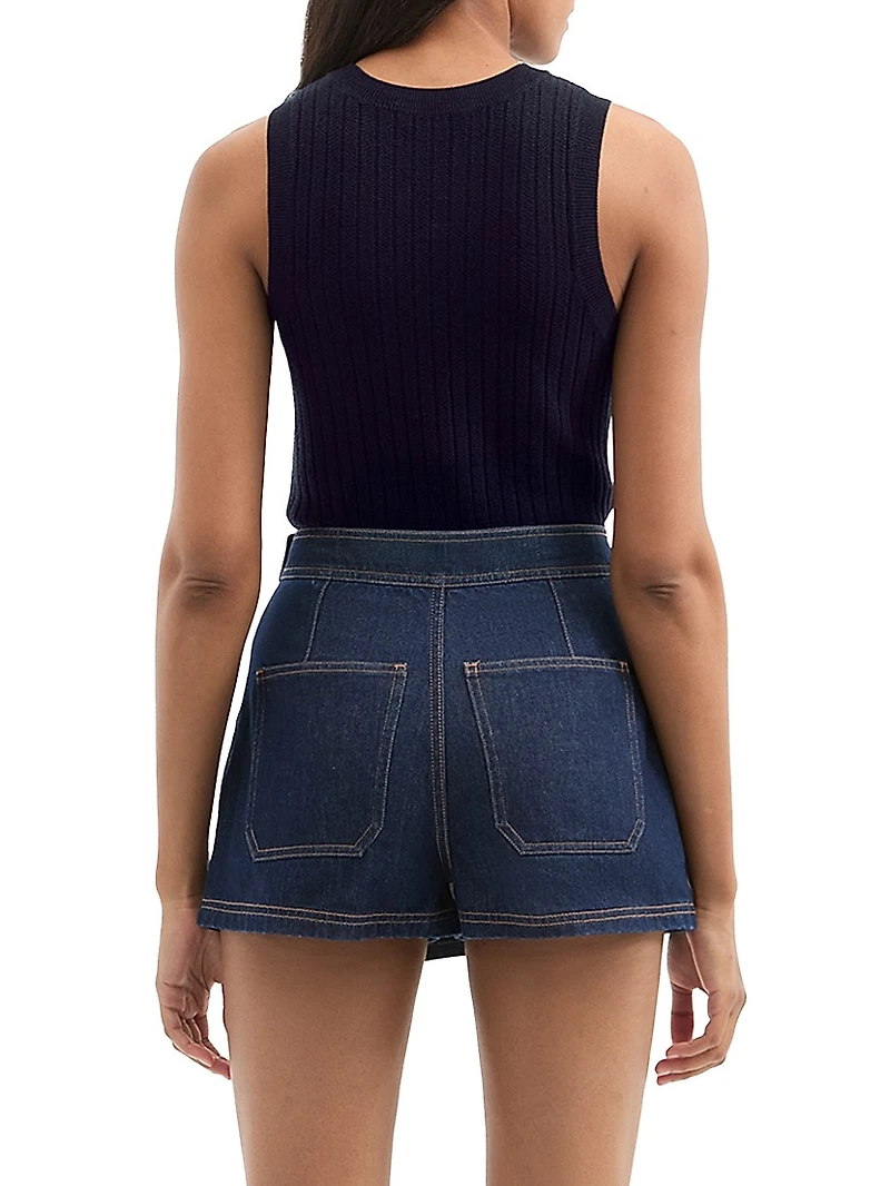 Jerrel Rib-Knit Merino Wool Tank