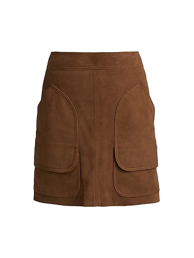 Norwood Suede A-Line Miniskirt
