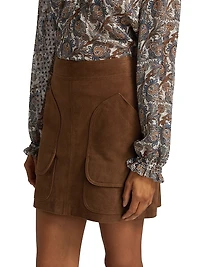 Norwood Suede A-Line Miniskirt