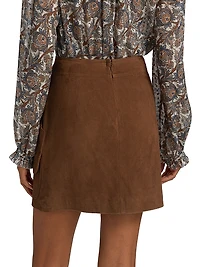 Norwood Suede A-Line Miniskirt