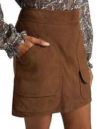 Norwood Suede A-Line Miniskirt