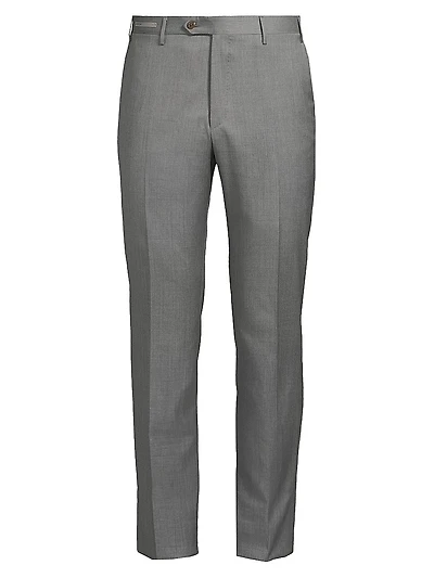 Wool & Silk Slim-Fit Trousers