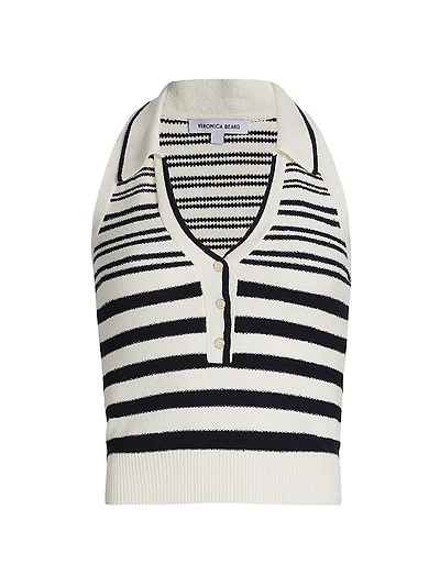 Meera Striped Knit Halter Top