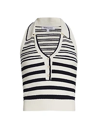 Meera Striped Knit Halter Top