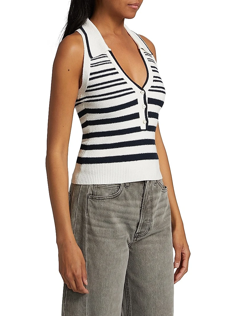 Meera Striped Knit Halter Top