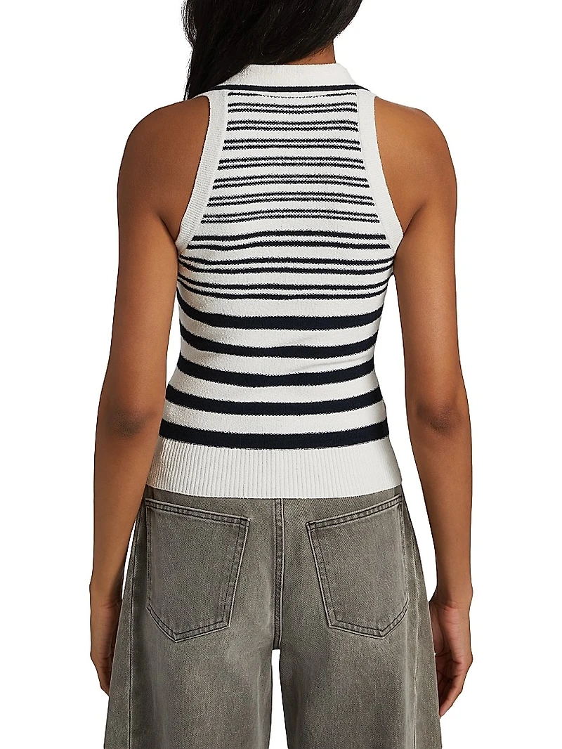 Meera Striped Knit Halter Top