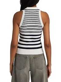 Meera Striped Knit Halter Top