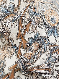 Eleonora Asymmetric Paisley Silk-Blend Skirt