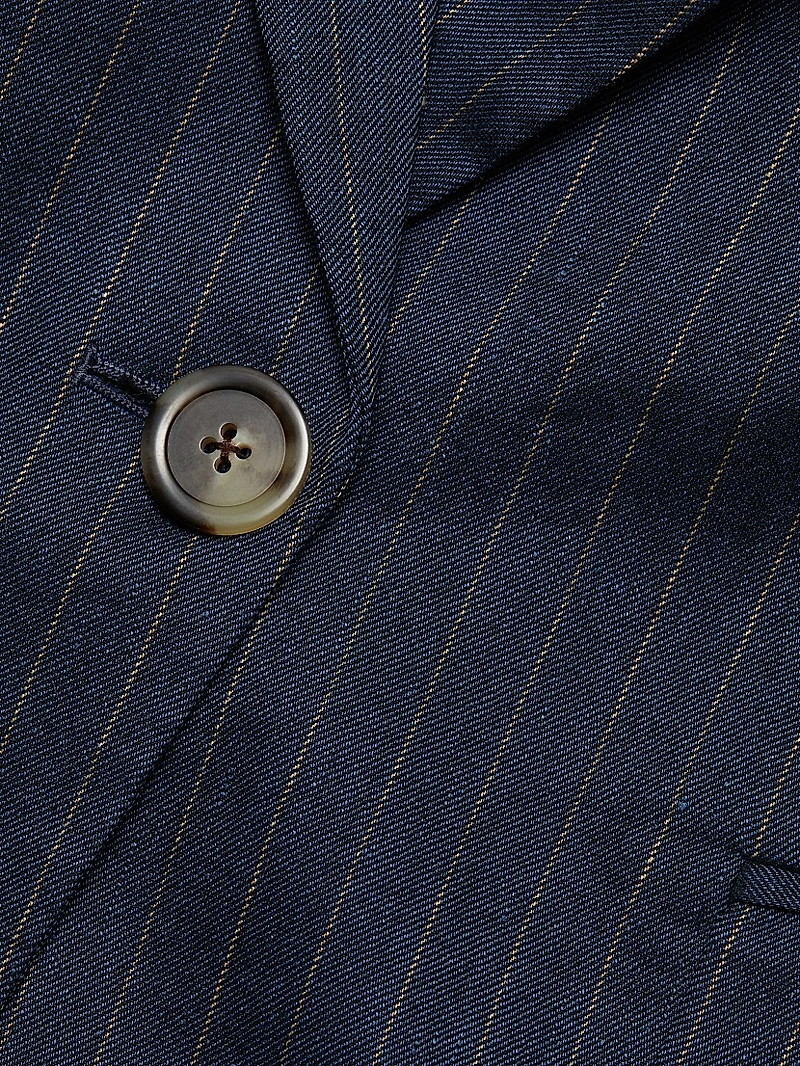 Dickey Pinstriped Linen-Blend Jacket