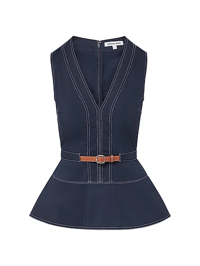Nickleby V-Neck Peplum Top