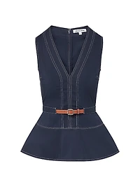 Nickleby V-Neck Peplum Top