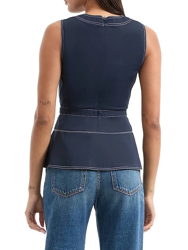 Nickleby V-Neck Peplum Top