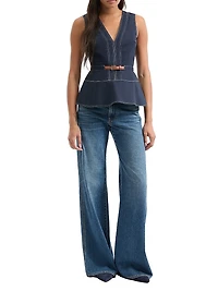 Nickleby V-Neck Peplum Top