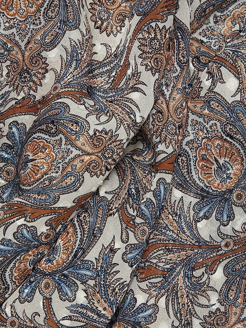 Hickory Silk-Blend Paisley Blouse