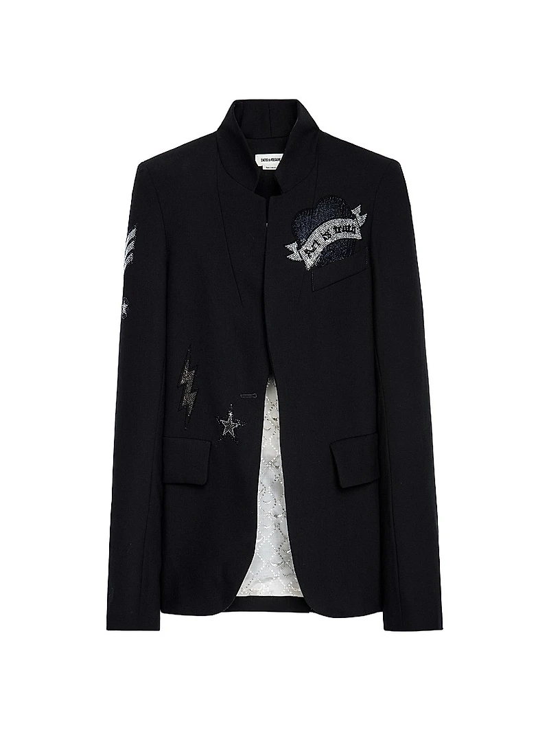 Embellished Structured Blazer