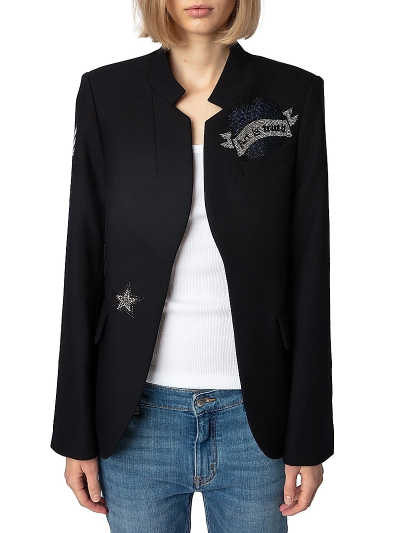 Embellished Structured Blazer
