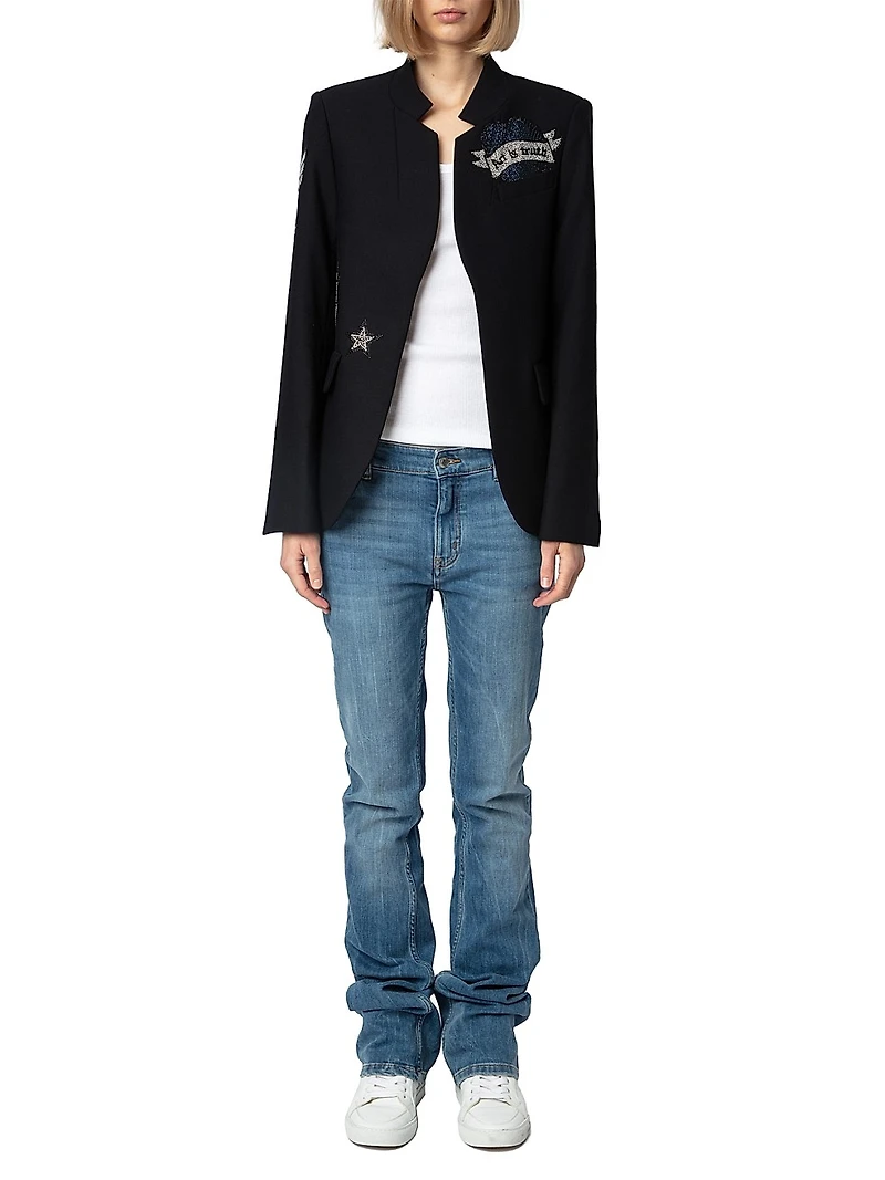 Embellished Structured Blazer