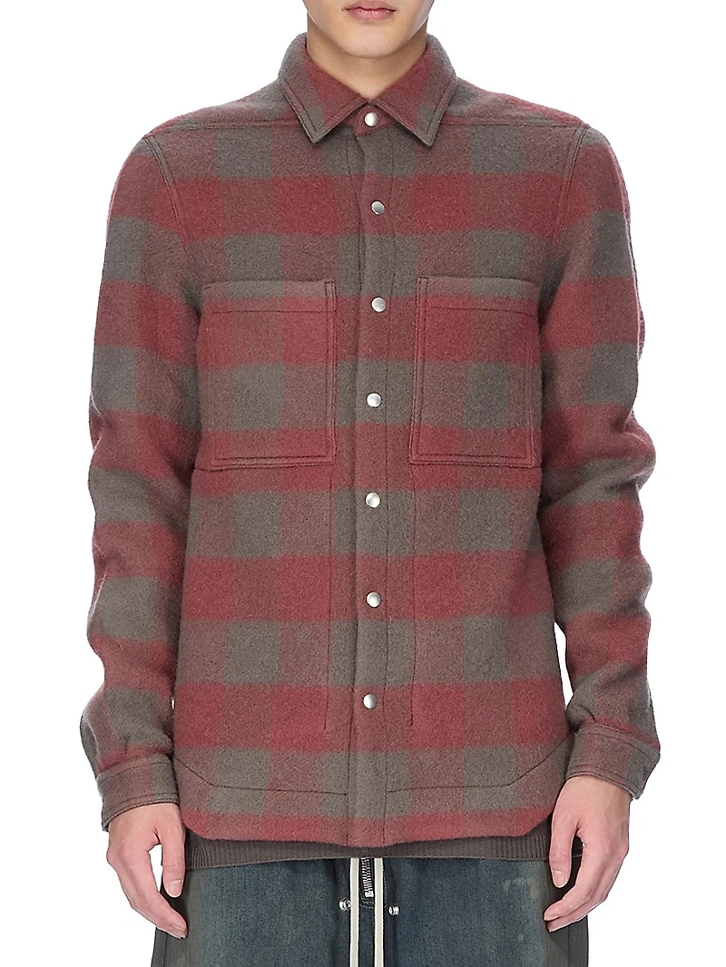 Plaid Wool Overshirt